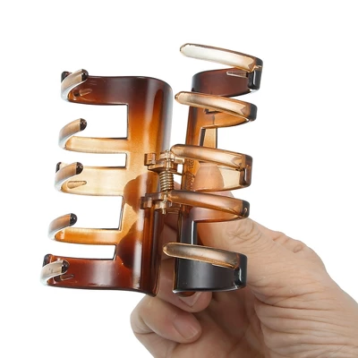 Unique Bargains Women's 3.07" Claw Clip Hair Accessories No Slip Grip Plastic Brown 1 Pc 3 Unique Bargains Women's 3.07" Claw Clip Hair Accessories No Slip Grip Plastic Brown 1 Pc - Image 3