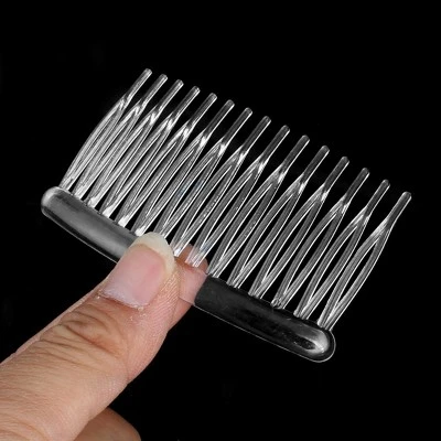 Unique Bargains Women's Plastic 15 Teeth DIY Jewelry Material Accessories Hair Combs Clear 4 Pcs 3 Unique Bargains Women's Plastic 15 Teeth DIY Jewelry Material Accessories Hair Combs Clear 4 Pcs - Image 3