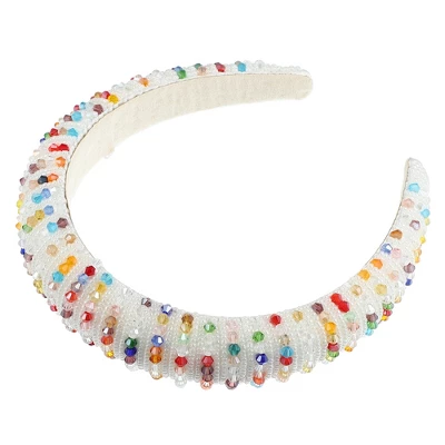 Unique Bargains Crystal Headband Rhinestone Hairband For Women Multicolored 1.2 Inch Wide 1Pcs 4 Unique Bargains Crystal Headband Rhinestone Hairband For Women Multicolored 1.2 Inch Wide 1Pcs - Image 4