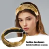Unique Bargains Women's Thick Braided Velvet Headband Hairband Accessories 1.2 Inch Wide 1 Pc