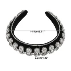 Unique Bargains Women's Bling Double-layered Rhinestone Flannel Wide Edge Headband 5.71"x1.30" 1Pc -UNIQUE BARGAIN Shop GUEST 276c97e4 24bf 4290 8304 fc13fc2debd9