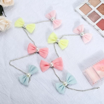 Unique Bargains Rhinestone Bowknot Long Tassel Hair Clips Chains Multicolored 2 Pcs 4 Unique Bargains Rhinestone Bowknot Long Tassel Hair Clips Chains Multicolored 2 Pcs - Image 4