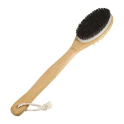 Unique Bargains Double-Side Long Handle Bath Brush For Shower 15.75"x3.03" Deep Brown 1 Pc -UNIQUE BARGAIN Shop GUEST 284809d9 d427 4715 a890 dea07775e86d