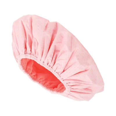 Unique Bargains Women Portable Stripe Shower Cap Pink 1 Pc 3 Unique Bargains Women Portable Stripe Shower Cap Pink 1 Pc - Image 3