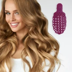 Unique Bargains Women's Heatless Voluminous Hair Roller 4.76"x2.24" Purple 1 Pc