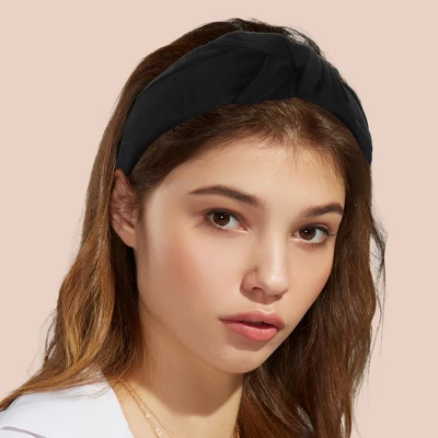 Unique Bargains Women's Knotted Elastic Non-slip Solid Colors Headband 1 Pc 2 Unique Bargains Women's Knotted Elastic Non-slip Solid Colors Headband 1 Pc - Image 2