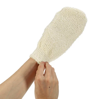 Unique Bargains Bathroom Jute Shower Gloves 9.25"x4.72" Beige 1 Pc 4 Unique Bargains Bathroom Jute Shower Gloves 9.25"x4.72" Beige 1 Pc - Image 4