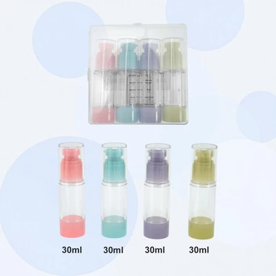 Unique Bargains Reusable Travel Container Set Pink Yellow 4 Pcs 1 Unique Bargains Reusable Travel Container Set Pink Yellow 4 Pcs