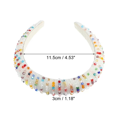 Unique Bargains Crystal Headband Rhinestone Hairband For Women Multicolored 1.2 Inch Wide 1Pcs 3 Unique Bargains Crystal Headband Rhinestone Hairband For Women Multicolored 1.2 Inch Wide 1Pcs - Image 3