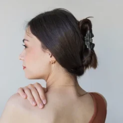 Unique Bargains Halloween Bat Design Claw Clip Black 1Pc