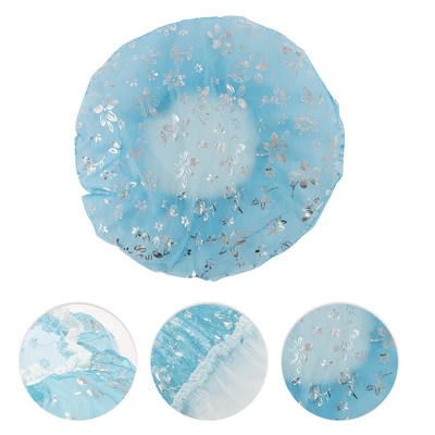 Unique Bargains Women Double Layer Mesh Shower Cap 1 Pc 2 Unique Bargains Women Double Layer Mesh Shower Cap 1 Pc - Image 2