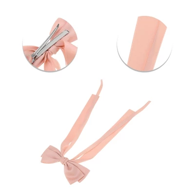 Unique Bargains Bow Double Ribbon Duckbill Hair Clips 1 Pc 2 Unique Bargains Bow Double Ribbon Duckbill Hair Clips 1 Pc - Image 2
