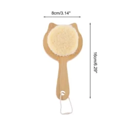 Unique Bargains Shower Brush 6.29"x3.14"x1.18" Yellow 1 Pc