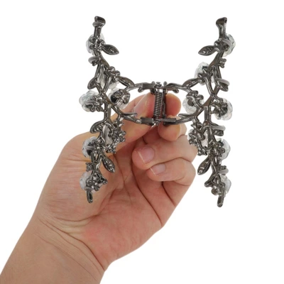 Unique Bargains Elegant Camellia Butterfly Bow Duckbill Hair Clips Blue Black 1 Pc 3 Unique Bargains Elegant Camellia Butterfly Bow Duckbill Hair Clips Blue Black 1 Pc - Image 3