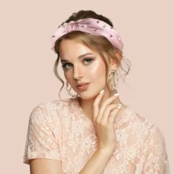 Unique Bargains Women's Faux Pearl Knotted Headband 1 Pc