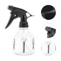 Unique Bargains Durable Hand Pressure Type Hair Spray Bottles 250ml Black Clear 1 Pc