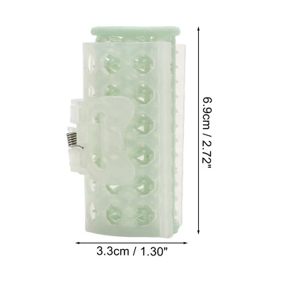 Unique Bargains Women's Heatless Voluminous Hair Roller 2.72"x1.30" Green 6pcs 3 Unique Bargains Women's Heatless Voluminous Hair Roller 2.72"x1.30" Green 6pcs - Image 3