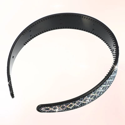 Unique Bargains Women's No Slip Rhinestone Wide-brimmed Headband 4.45"x0.98" Deep Blue 1 Pc 5 Unique Bargains Women's No Slip Rhinestone Wide-brimmed Headband 4.45"x0.98" Deep Blue 1 Pc - Image 5