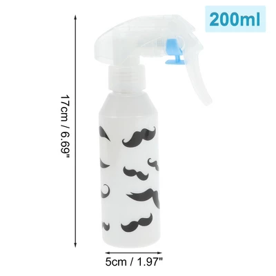 Unique Bargains Moustache Pattern Hair Spray Bottles Black White 1 Pc 3 Unique Bargains Moustache Pattern Hair Spray Bottles Black White 1 Pc - Image 3