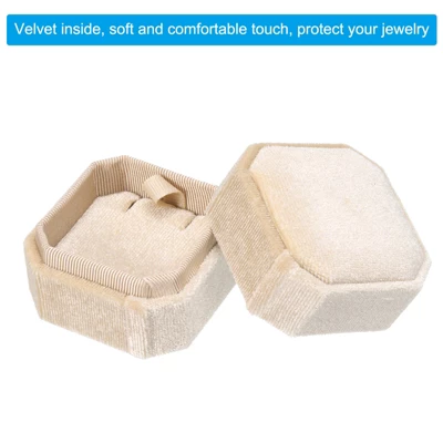 Unique Bargains Velvet Soft Touch Ring Jewelry Box 2 Unique Bargains Velvet Soft Touch Ring Jewelry Box - Image 2