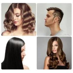 Unique Bargains Hair Brush Round Brush Hairstyle Wavy Styling Tool Brush Wood Brown