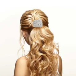 Unique Bargains Women's Rhinestone Cloud-shaped Ponytail Buckle Hair Clip 1 Pc