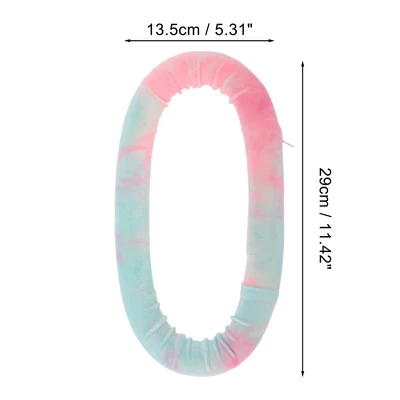 Unique Bargains Women's Tie-dye Hair Rollers 11.42"x5.31" Pink White 1pc 3 Unique Bargains Women's Tie-dye Hair Rollers 11.42"x5.31" Pink White 1pc - Image 3