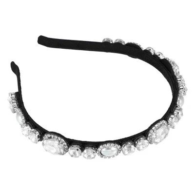 Unique Bargains Women's Bling Rhinestone Flannel Headband 5.51"x0.79" 1Pc 4 Unique Bargains Women's Bling Rhinestone Flannel Headband 5.51"x0.79" 1Pc - Image 4