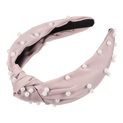 Unique Bargains Women's Faux Pearl Decor Knotted Headband 1 Pc 8 Unique Bargains Women's Faux Pearl Decor Knotted Headband 1 Pc - Image 8