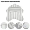 Unique Bargains Bath Cushion Non Slip Suction Sups Comfortable Head Rest Bathtub Pillow Gray