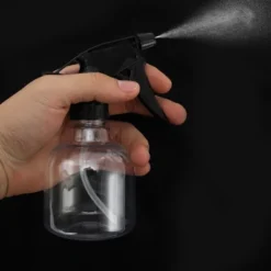 Unique Bargains Hand Pressure Type Hair Spray Bottles 250ml Black Clear 1 Pc