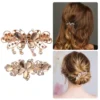 Unique Bargains Women's Sparkly Bling Rhinestones Hair Clips Barrettes Hairpin 2 Pcs