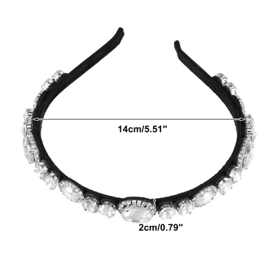 Unique Bargains Women's Bling Rhinestone Flannel Headband 5.51"x0.79" 1Pc 3 Unique Bargains Women's Bling Rhinestone Flannel Headband 5.51"x0.79" 1Pc - Image 3