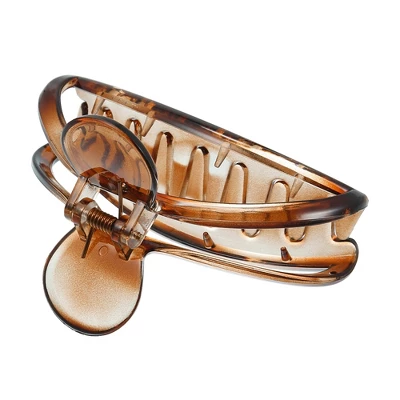 Unique Bargains Women's 3.7" Claw Clip Hair Accessories No Slip Grip Plastic Brown 5 Unique Bargains Women's 3.7" Claw Clip Hair Accessories No Slip Grip Plastic Brown - Image 5