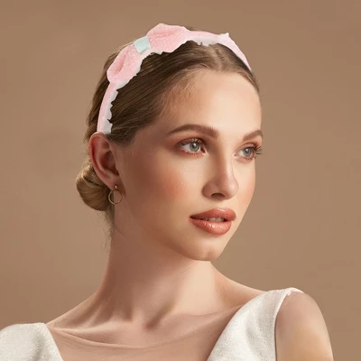 Unique Bargains Girl's Elegant Mesh Headbands 5.51"x4.72"x0.28" Lake Blue Pink 2 Pcs 1 Unique Bargains Girl's Elegant Mesh Headbands 5.51"x4.72"x0.28" Lake Blue Pink 2 Pcs