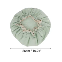 Unique Bargains Double Layer Gold Stars Shower Cap Green 1 Pc