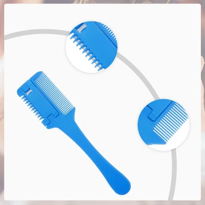 Unique Bargains Durable Haircut Comb With 10 Blades For Hair Styling Blue 1 Set 2 Unique Bargains Durable Haircut Comb With 10 Blades For Hair Styling Blue 1 Set - Image 2