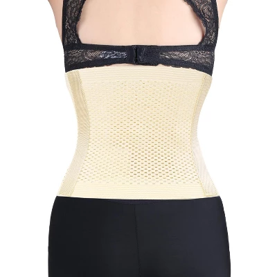 Unique Bargains Mesh Breathable Postpartum Belly Abdominal Shaping Belt Waist Wrapping Shaper Cincher Corset Shapewear Beige L 2 Unique Bargains Mesh Breathable Postpartum Belly Abdominal Shaping Belt Waist Wrapping Shaper Cincher Corset Shapewear Beige L - Image 2