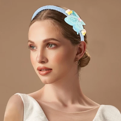 Unique Bargains Gilr's Elegant Butterflies Headbands 5.71"x4.72"x0.63" 1 Pc