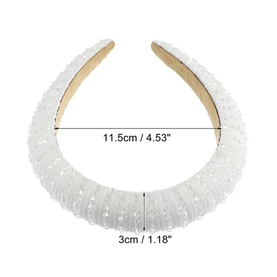 Unique Bargains Crystal Headband Rhinestone Hairband For Women 1.2 Inch Wide 1Pcs 3 Unique Bargains Crystal Headband Rhinestone Hairband For Women 1.2 Inch Wide 1Pcs - Image 3