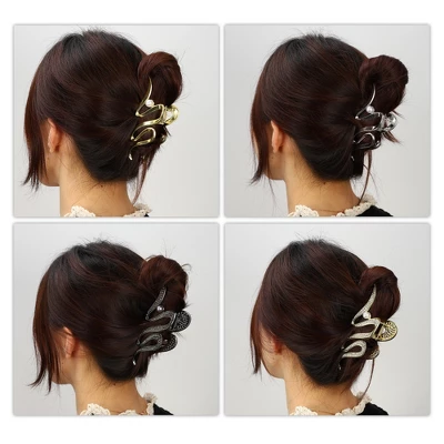 Unique Bargains Women's Metal Hair Claws 4.65"x1.85"x1.42" 1Pc 5 Unique Bargains Women's Metal Hair Claws 4.65"x1.85"x1.42" 1Pc - Image 5