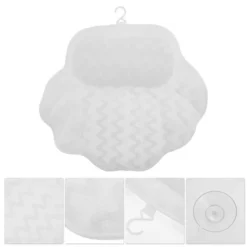 Unique Bargains Shell Shape Bath Pillow 16.93"x15.75"x2.36" White 1 Pc