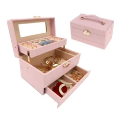 Unique Bargains 3 Layer PU Leather Jewelry Box With Drawer And Mirror -UNIQUE BARGAIN Shop GUEST 41f1a450 1ff5 400b bf24 5ed4aae3e13d