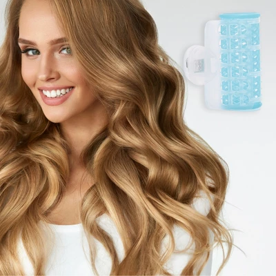 Unique Bargains Women's Heatless Voluminous Hair Roller 2.72"x2.17" White Blue 4pcs 1 Unique Bargains Women's Heatless Voluminous Hair Roller 2.72"x2.17" White Blue 4pcs