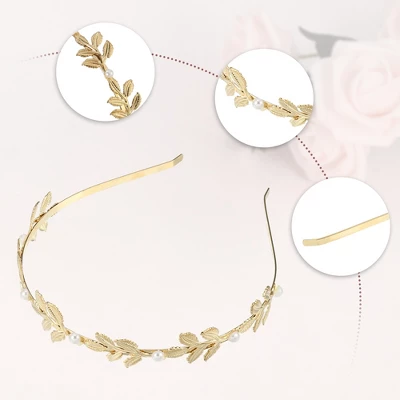 Unique Bargains Women's Alloy Metal Leaf Butterfly Shape Headbands Gold Tone 4 Pcs 3 Unique Bargains Women's Alloy Metal Leaf Butterfly Shape Headbands Gold Tone 4 Pcs - Image 3