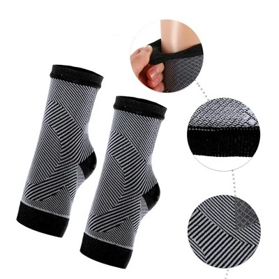 Unique Bargains Pair Ankle Compression Sleeve Socks Foot Ankle Brace For Men Women Achilles Tendon 2 Unique Bargains Pair Ankle Compression Sleeve Socks Foot Ankle Brace For Men Women Achilles Tendon - Image 2