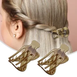 Unique Bargains Women's Plastic Hair Claws 3.39"x1.89"x0.91" 2Pcs