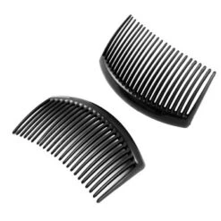 Unique Bargains Women's Plastic Handmade 23 Tooth DIY Jewelry Accessories Hair Combs Black 8 Pcs