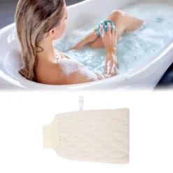 Unique Bargains Double-sided Bath Towel For Shower Room 5.51"x9.06" 1 Pc