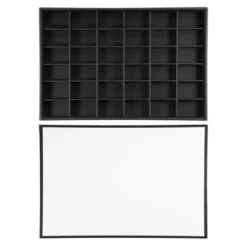 Unique Bargains PU Leather 36 Grid Stackable Jewelry Tray Jewelry Drawer Organizer Trays Showcase For Bracelets Earrings Black -UNIQUE BARGAIN Shop GUEST 4411215a 674a 48c2 b743 c85a50756553